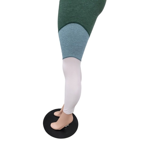 NEW Outdoor Voices Spring 7/8 Leggings Green Pink Size S Color Block Athletic - Picture 7 of 14